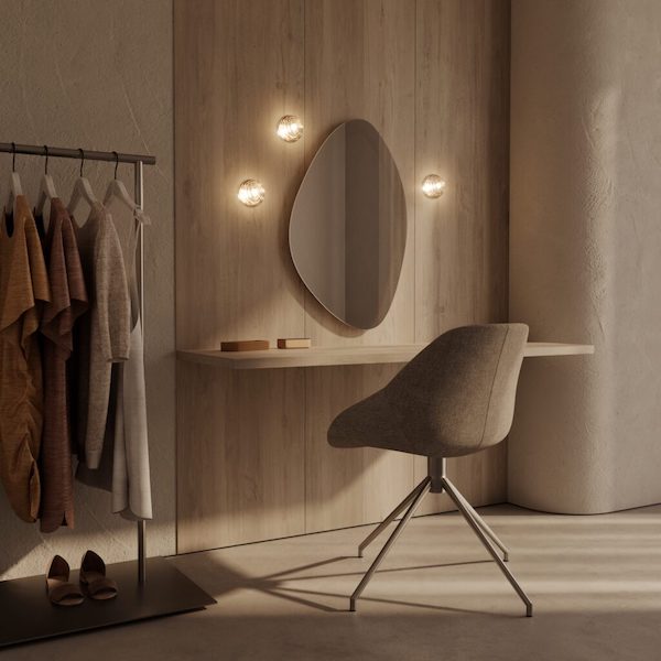 【1台在庫有！】【aromas】 スペイン・インテリア照明「HADO」ウォールライト 1灯 ゴールド（W100×D50mm）