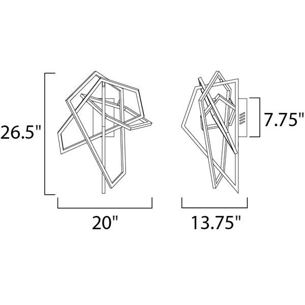 【ET2】アメリカ・デザインウォールライト「TRAPEZOID」1灯（W510×D350×H670mm）