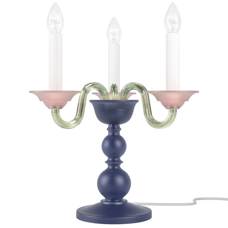 【Preciosa】「Eugene L CONTEMPORARY COLOUR」テーブルライト 3灯（W400×H400mm）