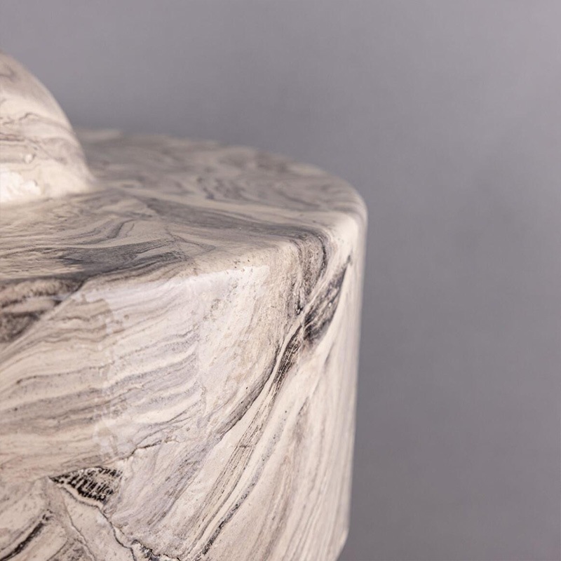 【Mullan】アイルランド「Seville-Ceramic Mid-Century Modern」テーブルライト 3灯 マーブル（D280×H400mm）