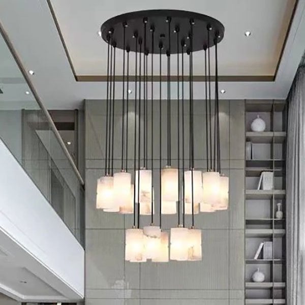 オニキス大理石シャンデリア8灯