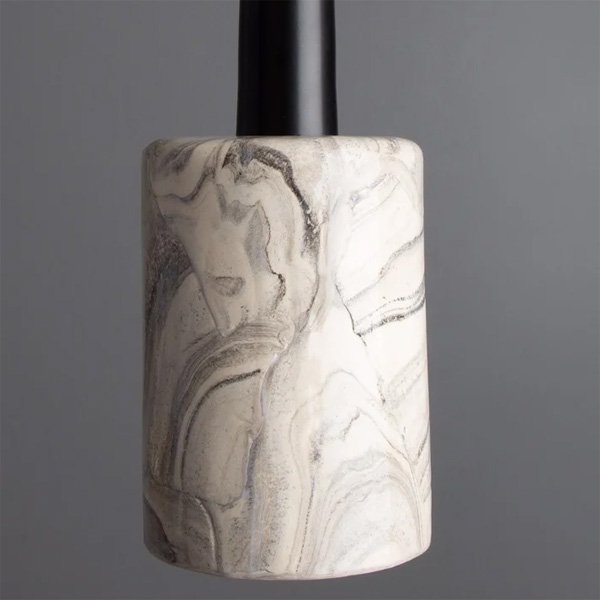【Mullan】アイルランド・「SENNA」マーブルセラミックペンダントライト1灯・MARBLED(W120×H280mm)