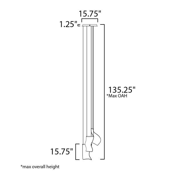 【ET2】アメリカ・シーリングペンダントライト「RINKLE」3灯（W400×L400×H400-3440mm）