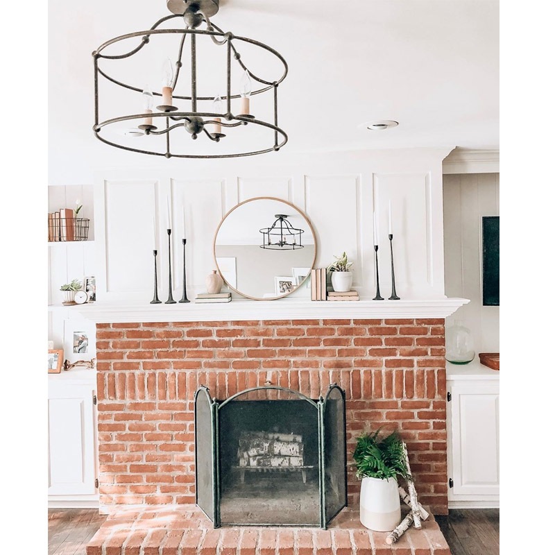 【CURREY】アメリカ・シャンデリア 4灯「Fitzjames」ブラック（φ508×H381mm）