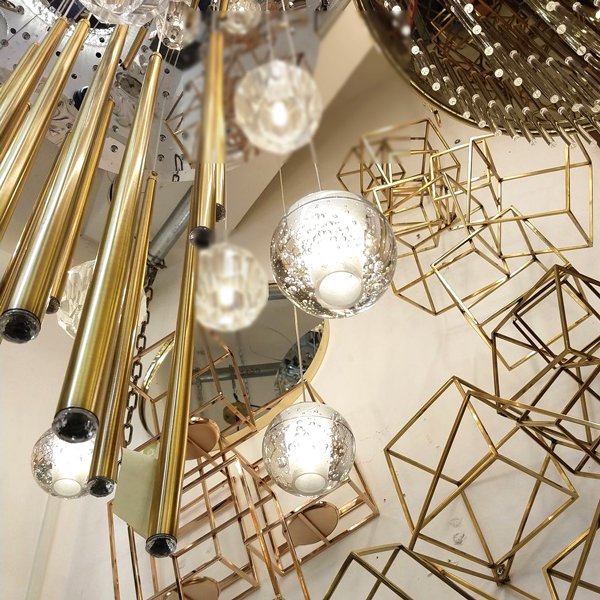 ガラスボールペンダントライト ３／５／7／14／26／36灯 （Φ100～W1100mm）