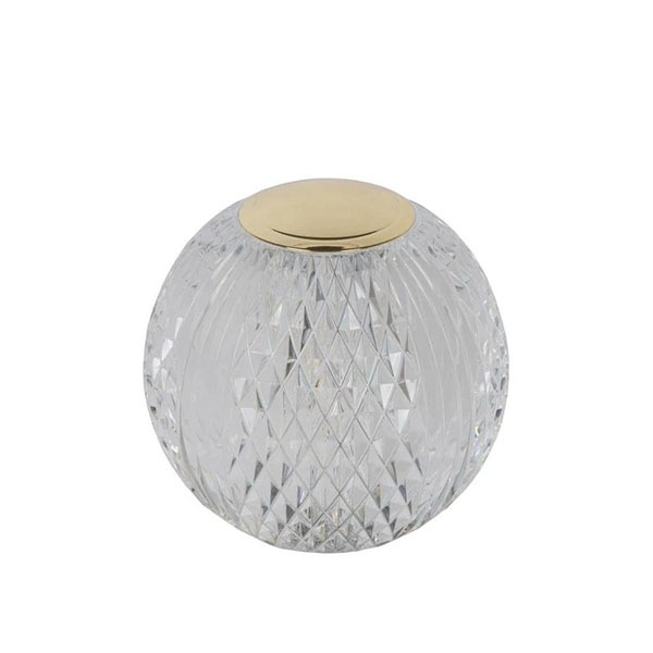 【LUCIDE】ベルギー デザイン照明 充電式テーブルライト「CINTRA」3000K Transparent （φ110×H105mm）