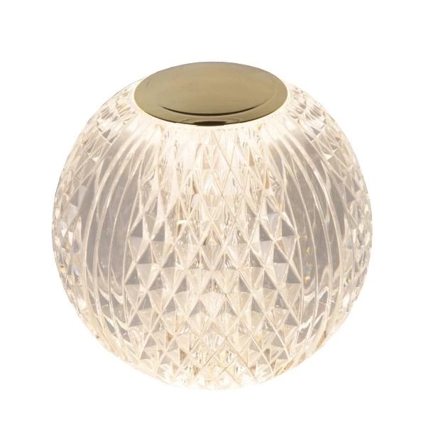 【LUCIDE】ベルギー デザイン照明 充電式テーブルライト「CINTRA」3000K Transparent （φ110×H105mm）