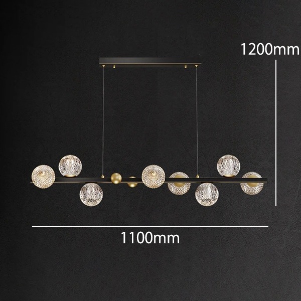 デザイン照明 ガラスボールシェード ペンダントライト(W1100×H1200mm)
