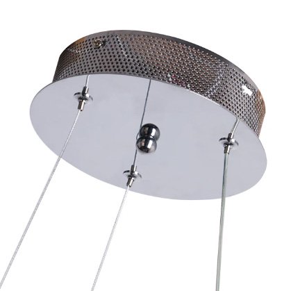 【CONTRACTED LED】デザイン照明LEDシャンデリア・クローム(W430mm)