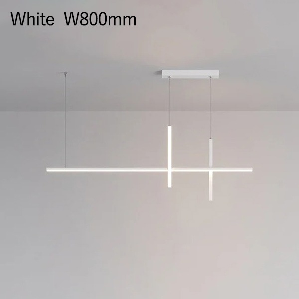 【リーズナブル】デザイン照明　モダン　LEDペンダントライト　Black／White（W800／1000／1200mm） 