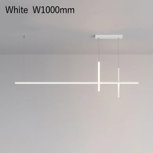 【リーズナブル】デザイン照明　モダン　LEDペンダントライト　Black／White（W800／1000／1200mm） 