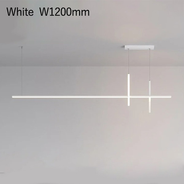 【リーズナブル】デザイン照明　モダン　LEDペンダントライト　Black／White（W800／1000／1200mm） 