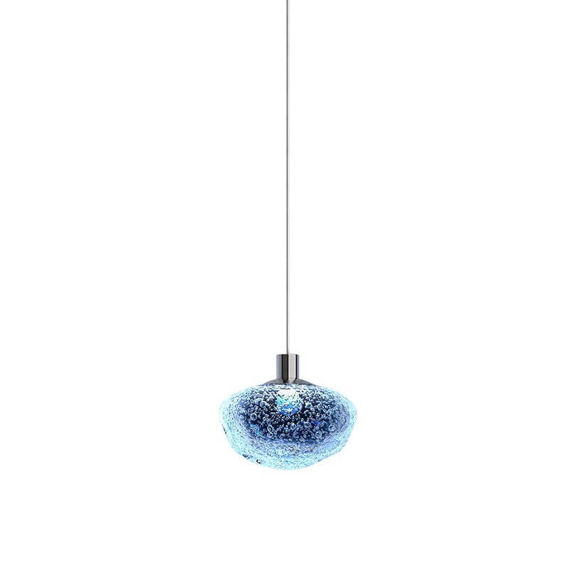 【MARETTI】オランダ・ペンダントライト 1灯「SOFFIO」blue（W150×H90mm）