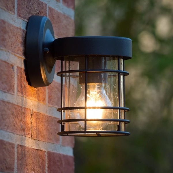 【LUCIDE】ベルギー インドア／アウトドアウォールライト「KEPPEL」Black 1灯（W120×D152×H186mm）