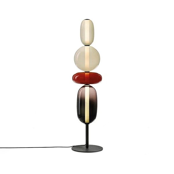 デザイン照明　ガラスシェードフロアライト　4灯（φ300×H800／1300／1600mm）