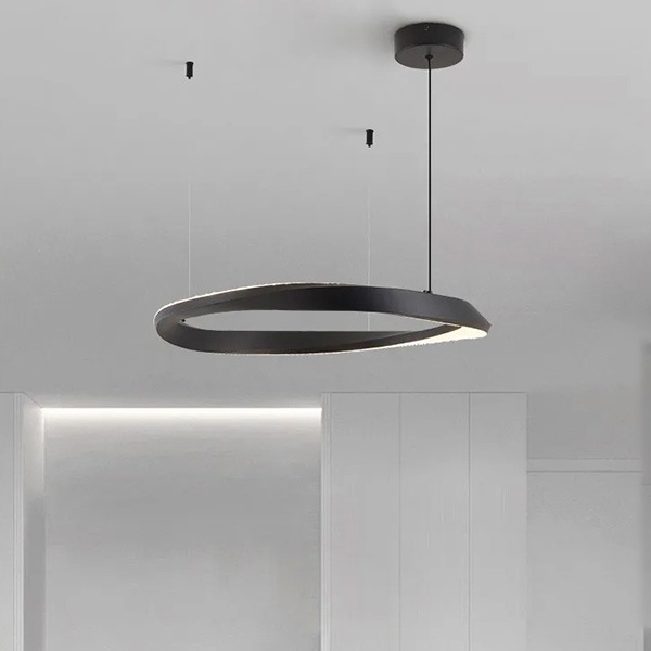フープ照明　モダンペンダントライト　ブラック　1～3ring（φ400～800mm）