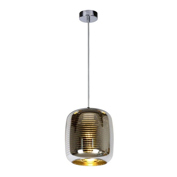 【LUCIDE】ベルギー ペンダントライト「ERYN」Silver 1灯（φ200×H100mm）