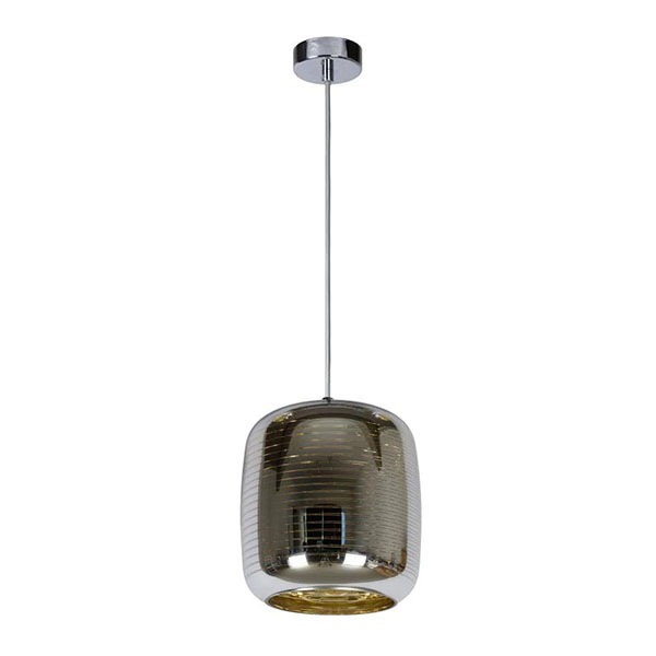 【LUCIDE】ベルギー ペンダントライト「ERYN」Silver 1灯（φ200×H100mm）