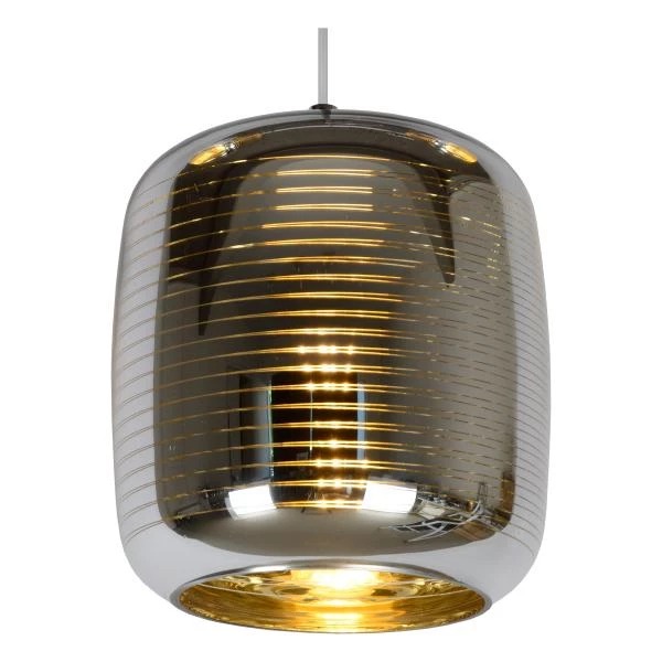 【LUCIDE】ベルギー ペンダントライト「ERYN」Silver 1灯（φ200×H100mm）