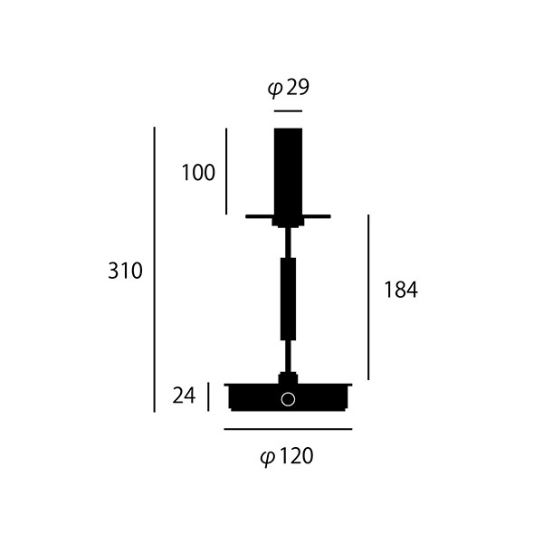 テンポLEDテーブルランプ S「Tempo LED-table lamp (S)」ダークブロンズ／ライトゴールド（φ120×H310mm）【業販対象外】