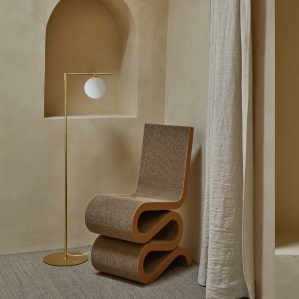 【aromas】 スペイン・インテリア照明「ENDO」フロアライト 1灯 ゴールド/シルバー (W300×H1440mm)