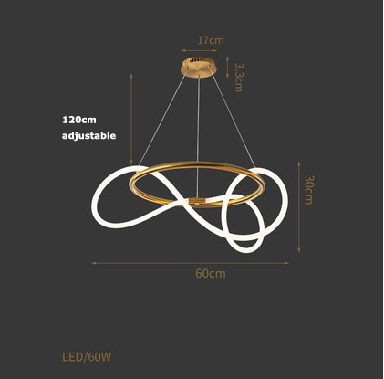 チューブ照明 LEDペンダントライト ゴールド（Φ600／Φ800／Φ1100×H300mm）