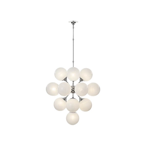 【Visual Comfort】アメリカ・デザイン照明 モダンシャンデリア「Cristol Large Tiered Chandelier」17灯・シルバー（W787×H864mm）