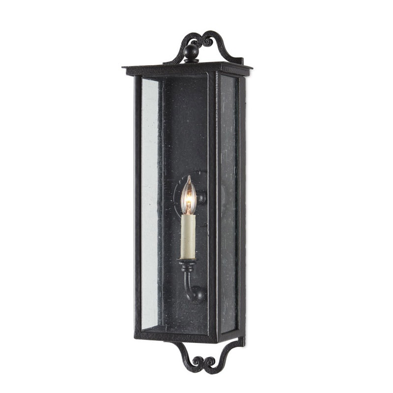 【CURREY】アメリカ・アウトドア ウォールライト 1灯「Giatti」S ブラック(W180×D130×H600mm)