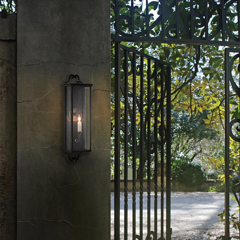 【CURREY】アメリカ・アウトドア ウォールライト 1灯「Giatti」S ブラック(W180×D130×H600mm)