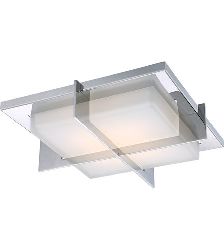 【Modern Forms】アメリカ・デザイン照明シーリングライト「Razor」 LED ステンレススチール(W401×D401×H83mm)