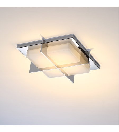 【Modern Forms】アメリカ・デザイン照明シーリングライト「Razor」 LED ステンレススチール(W401×D401×H83mm)
