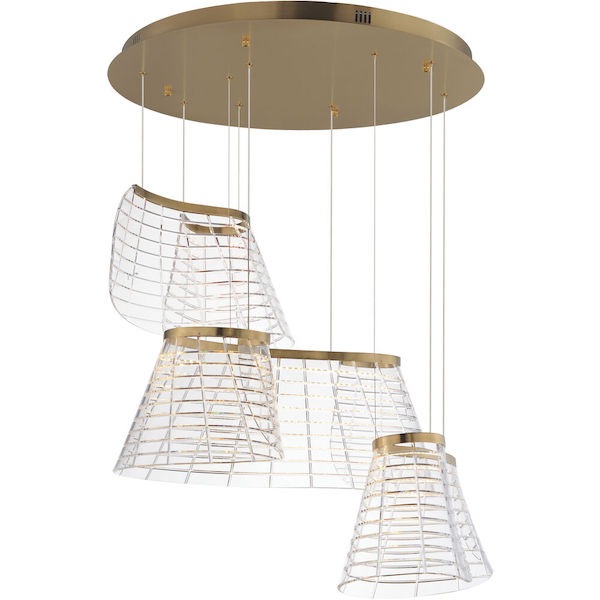 【ET2】アメリカ・ペンダントライト「Tartan」ゴールド(W750×D597×H267mm)
