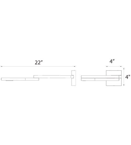 【WAC LIGHTING】ウォールランプ「Flip」1灯（L114×W559×H114mm）