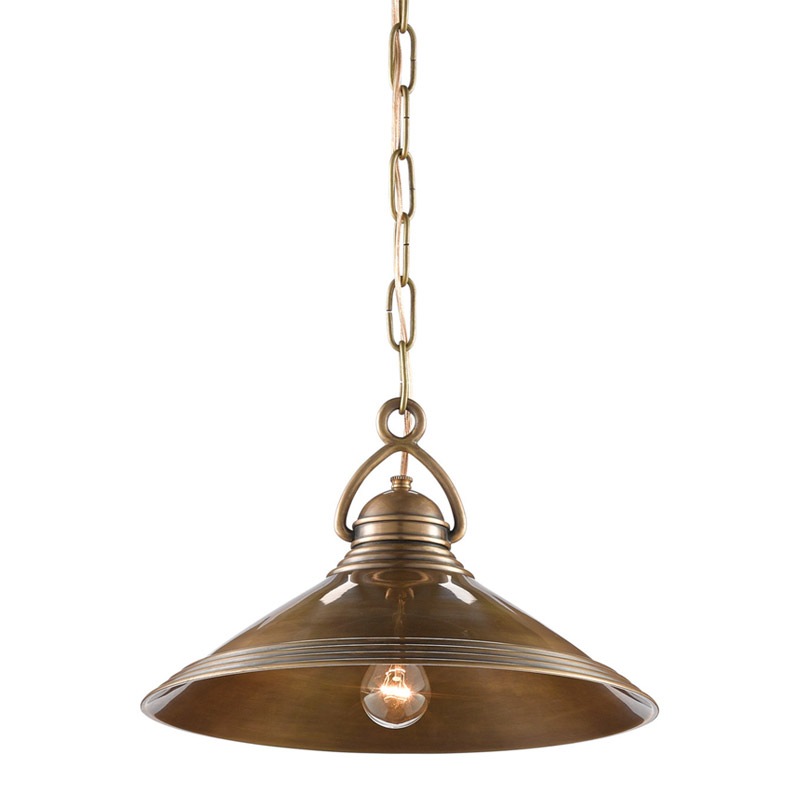 【CURREY】アメリカ・ペンダントライト 1灯「Weybright」アンティークゴールド(φ349×H215mm)