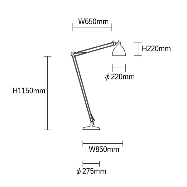 【LEUCOS】イタリア・デザイン照明「JJ Mid」フロアライト　ブラウン（W850×H1150mm）