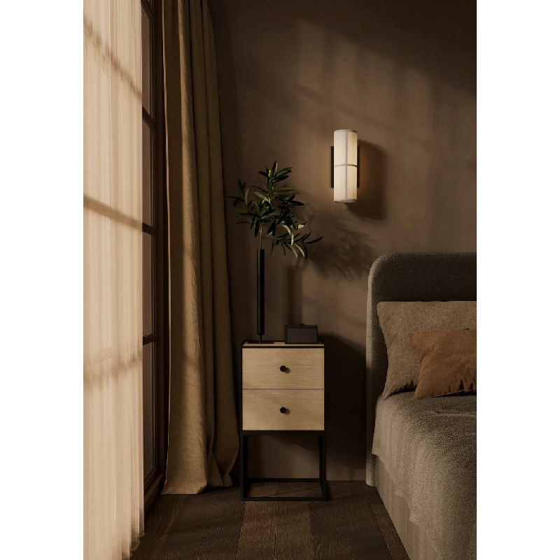 デザイン照明 ウォールランプ「Hashira wall lamp φ10 cm」1灯・ナチュラル(W127mm×H300mm)