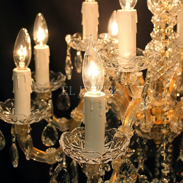 【LA LUCE】マリアテレサ型 チャイニーズクリスタルシャンデリア 12灯 (W650×H550mm)