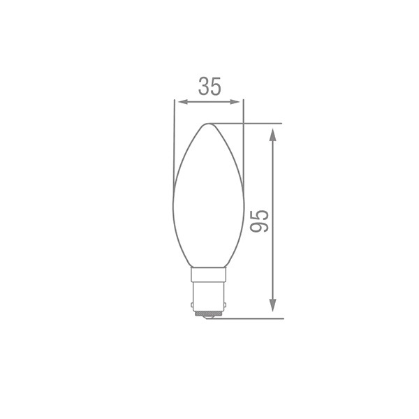 【国内メーカー】【LED SWAN BULB】LED電球「2700 CHANDELIER DC24V」 B15D 3.6W（調光可）※2個からご注文可