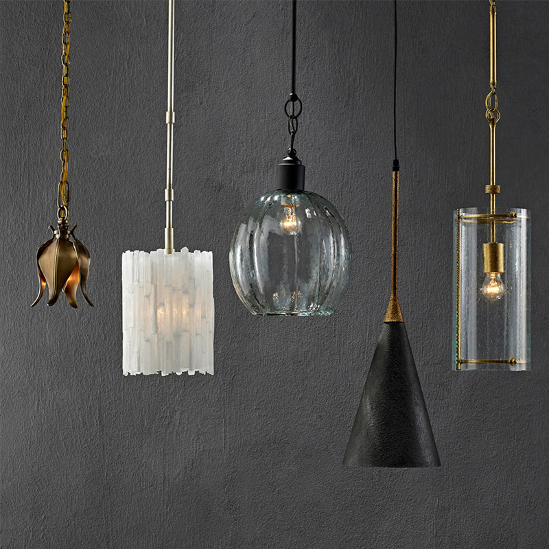 【CURREY】アメリカ・ペンダントライト 1灯「Iota」アンティークゴールド（φ152×H222mm）