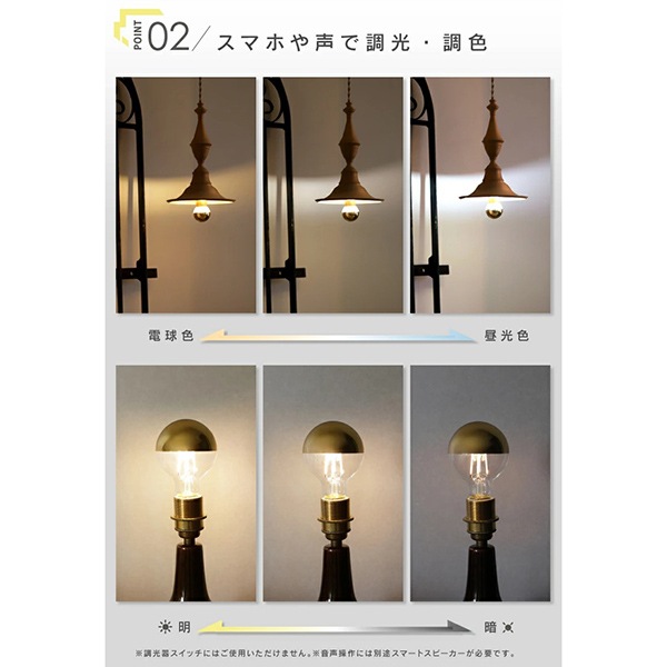 国内メーカー】【LED電球】エジソンバルブLEDスマート デュオ E17 ミニ
