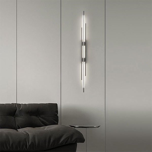 インテリア照明 モダンLEDウォールライト ブラック／ゴールド（W70×H800～1000mm）