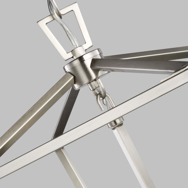 【GENERATION LIGHTING】アメリカ・Sea Gull Collectionペンダントライト「Dianna」3灯 ニッケル (W248×D248×H356mm)