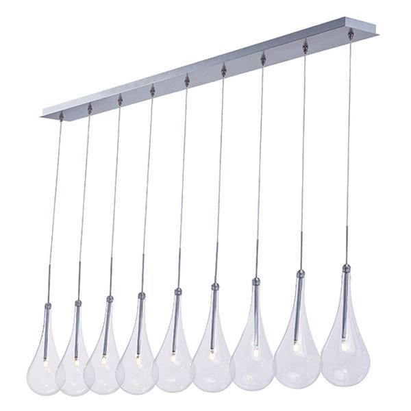 【ET2】アメリカ・シーリングペンダントライト「LARMES LED」9灯（W110×L1470×H420-3570mm）