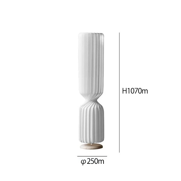 デザイン照明　シルクシェードフロアライト　ホワイト（H1070／1270／1470mm）