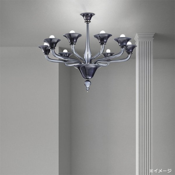 sylcom】イタリア製 ヴェネチアンシャンデリア 21灯「Corner」（カラー