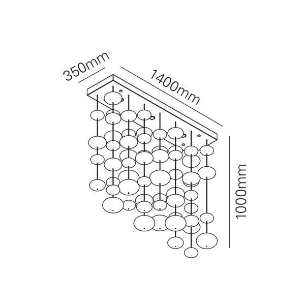 【MARETTI】オランダ・ペンダントライト「DREAM」3灯（W1400×D350×H1000mm）
