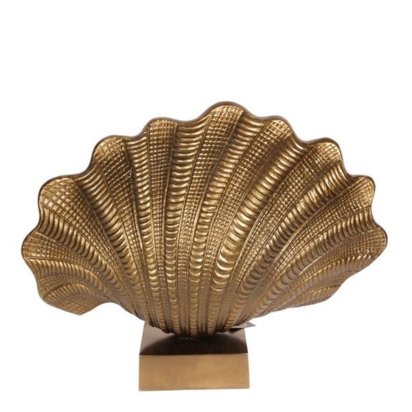 【1台在庫限り】【Dutch Style】オランダ-アンティーク調シェル型テーブルランプゴールド（W500×D200×H380mm）