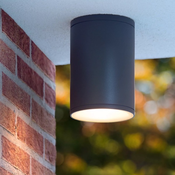 【LUCIDE】ベルギー インドア/アウトドアシーリングスポットライト「TUBIX」Grey 1灯(φ108×H153mm)