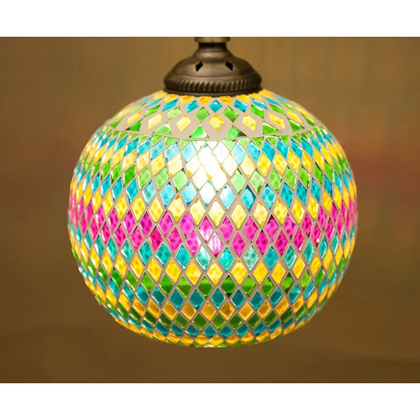 ジョルダン　モザイクペンダントランプ(L)　1灯（φ250×H200mm）