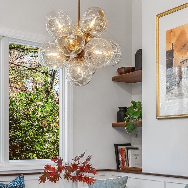 アメリカ・デザイン照明　バブルシャンデリア「Etienne」10灯（φ705×H600mm）